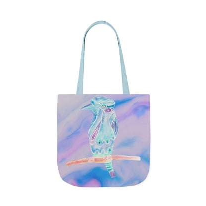 Canvas Tote Bag with Zen Bird - Artmakeyourmark.com