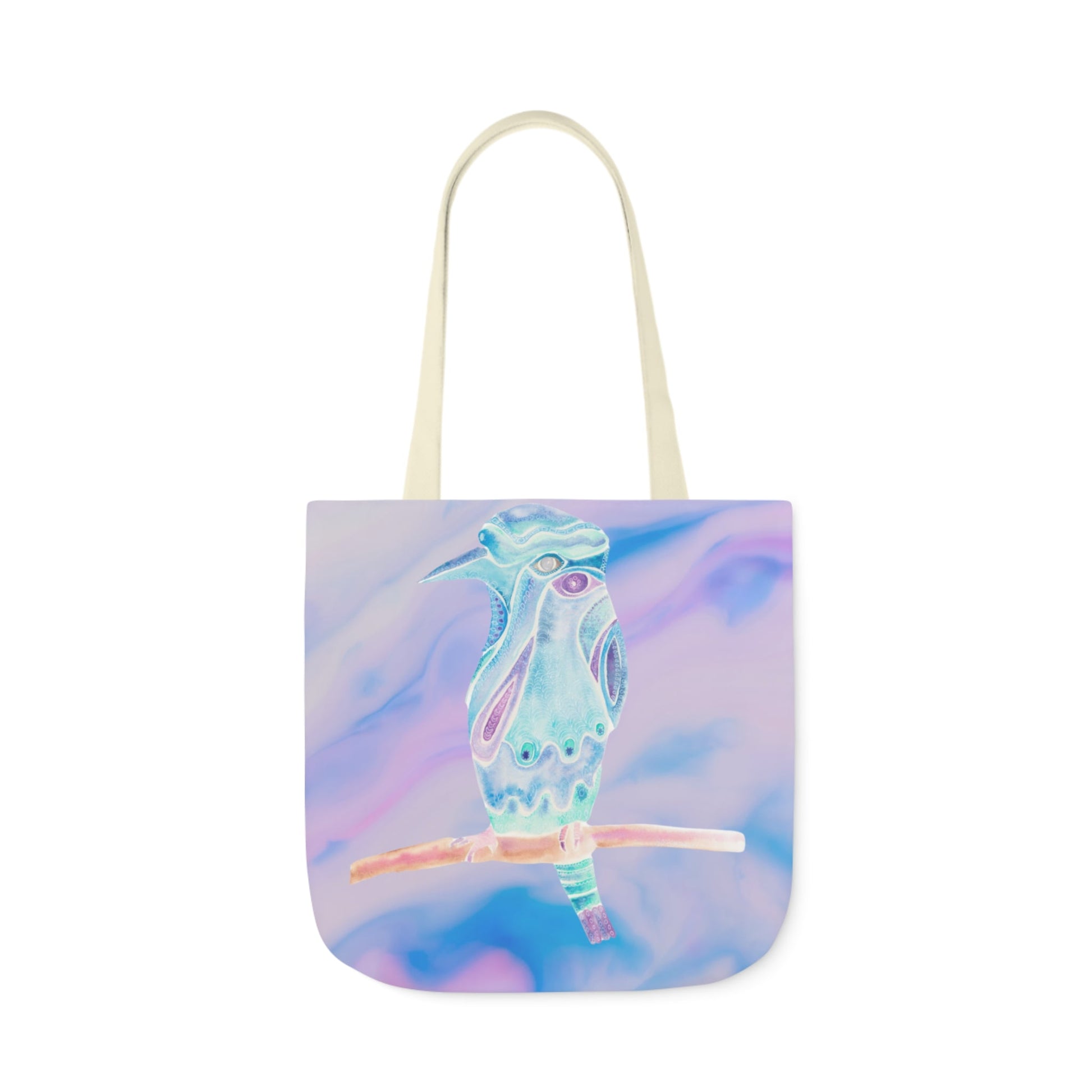 Canvas Tote Bag with Zen Bird - Artmakeyourmark.com