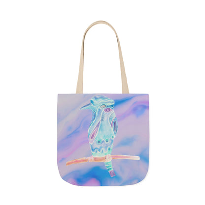 Canvas Tote Bag with Zen Bird - Artmakeyourmark.com