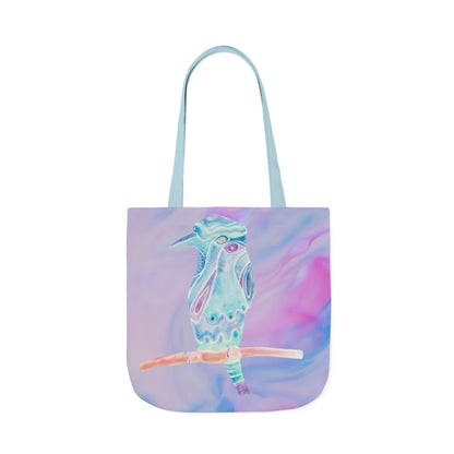 Canvas Tote Bag with Zen Bird - Artmakeyourmark.com