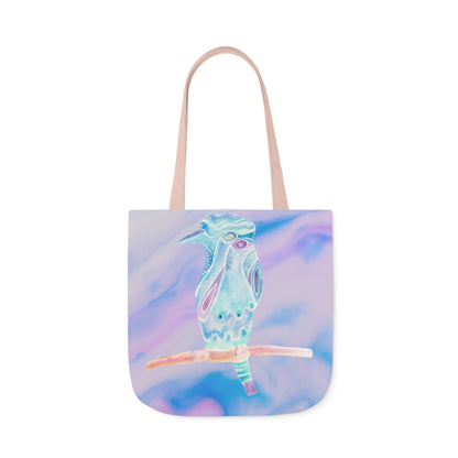 Canvas Tote Bag with Zen Bird - Artmakeyourmark.com