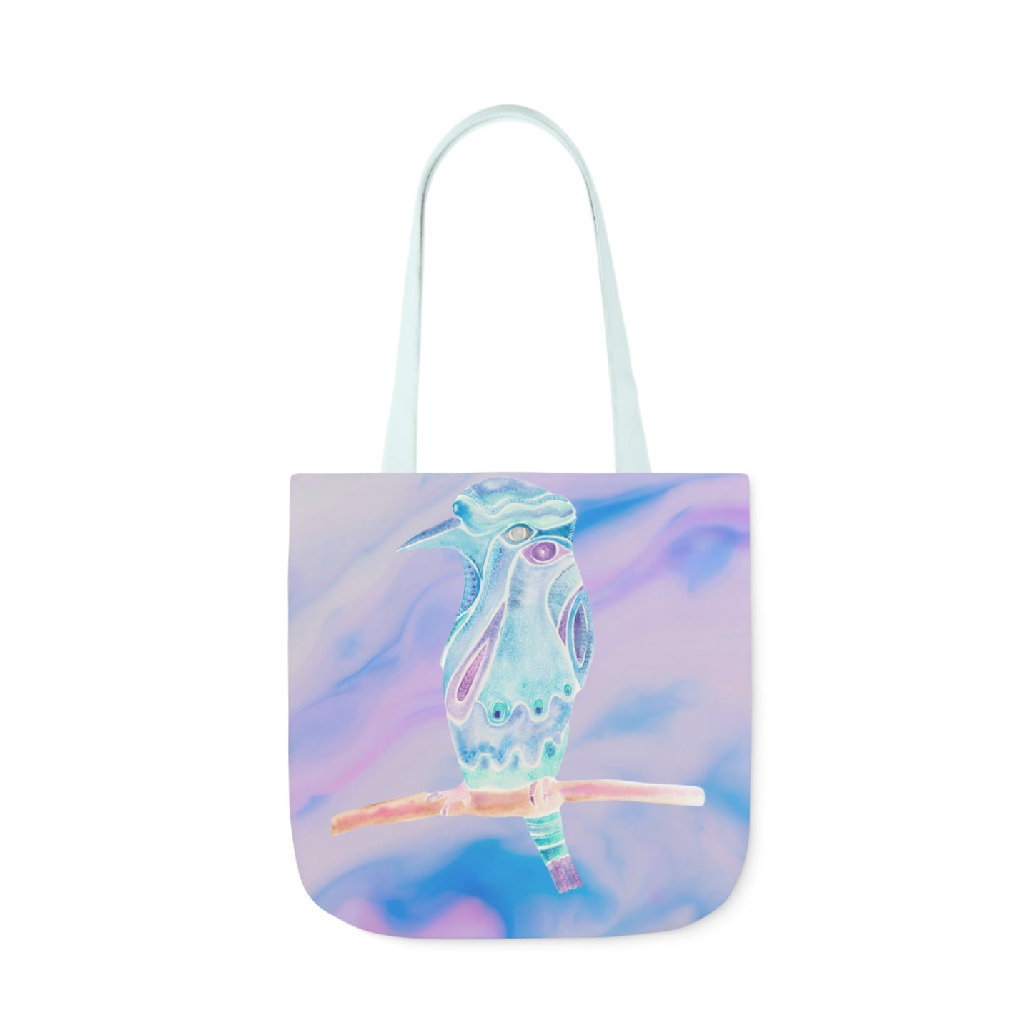 Canvas Tote Bag with Zen Bird - Artmakeyourmark.com