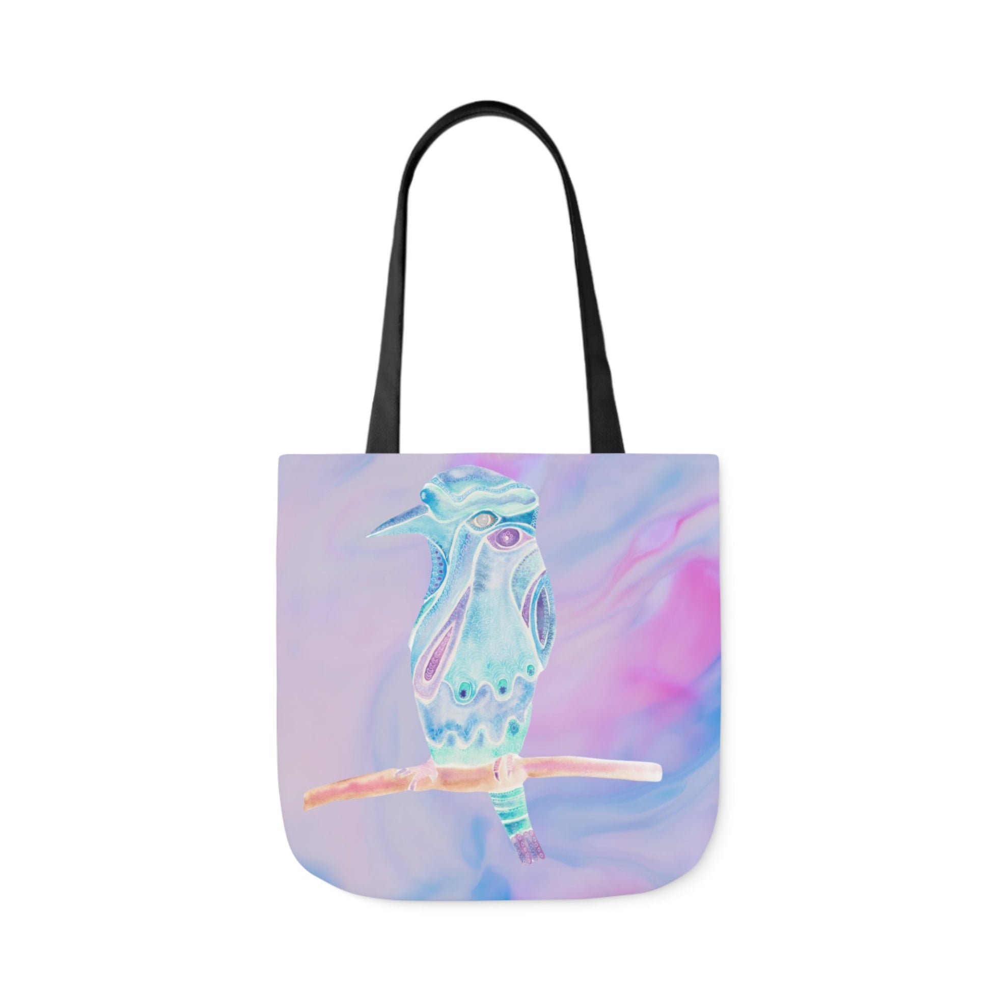 Canvas Tote Bag with Zen Bird - Artmakeyourmark.com