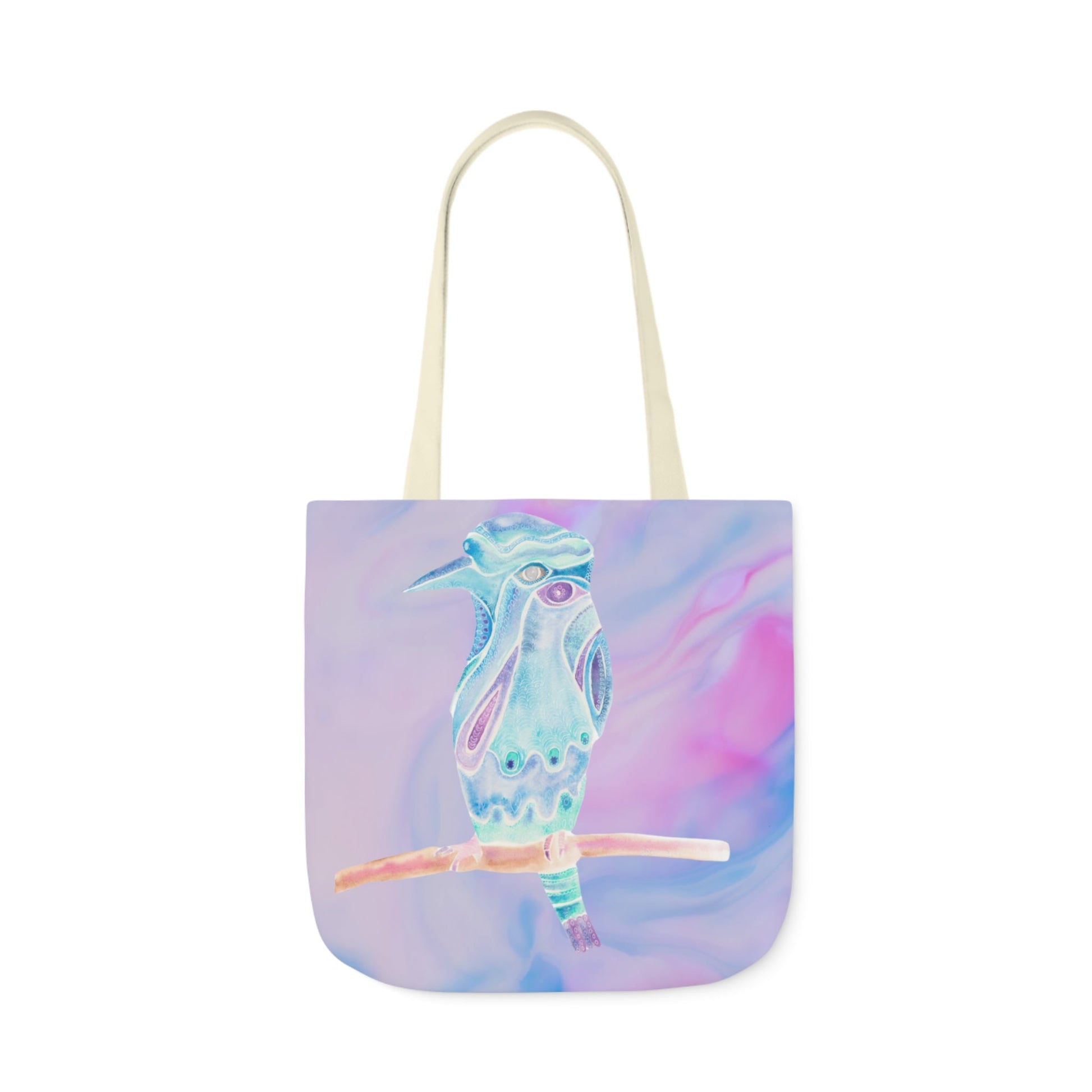 Canvas Tote Bag with Zen Bird - Artmakeyourmark.com