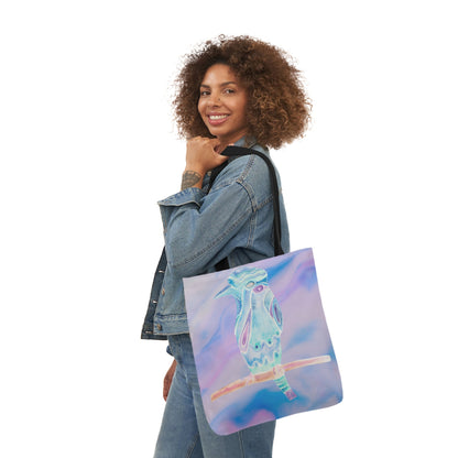 Canvas Tote Bag with Zen Bird - Artmakeyourmark.com