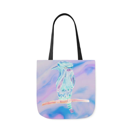 Canvas Tote Bag with Zen Bird - Artmakeyourmark.com