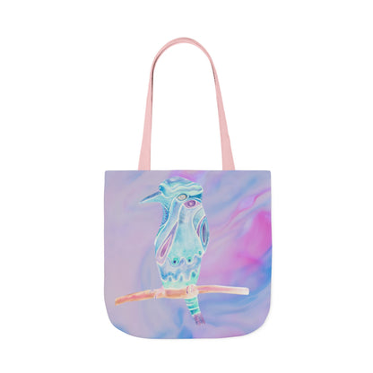 Canvas Tote Bag with Zen Bird - Artmakeyourmark.com