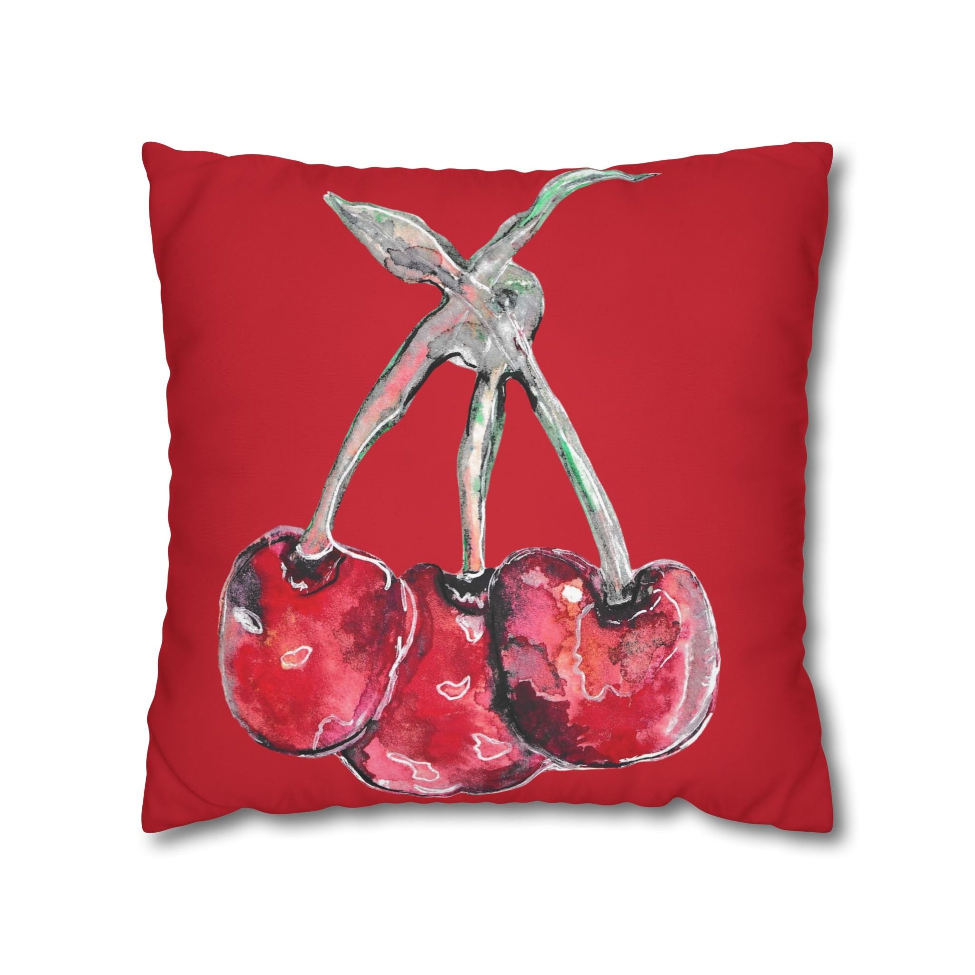 Cushion Cover with Cherries - Artmakeyourmark.com