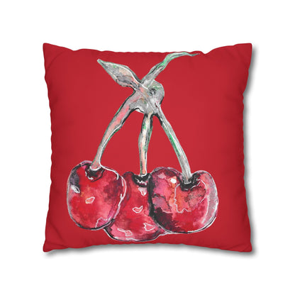 Cushion Cover with Cherries - Artmakeyourmark.com