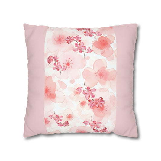 Cushion Cover with Cherry Blossoms - Artmakeyourmark.com