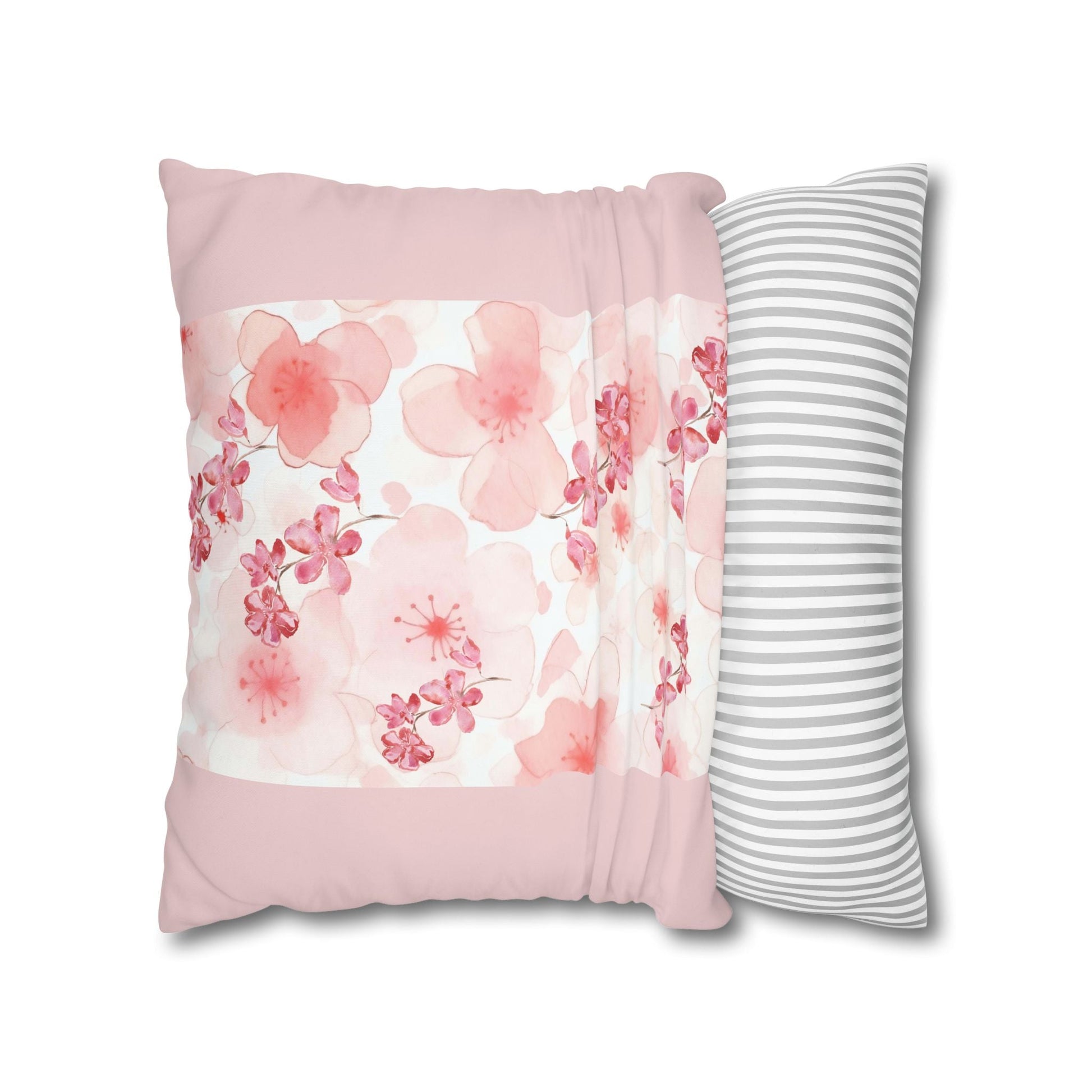 Cushion Cover with Cherry Blossoms - Artmakeyourmark.com